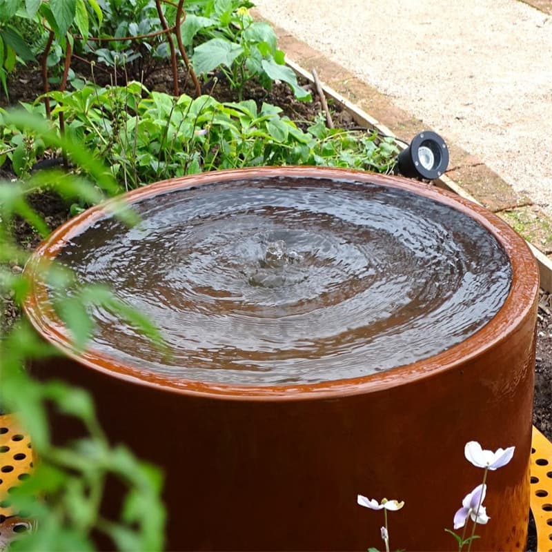 <h3>Corten Steel Water Table | Outdoor Water Features | Taylor Made</h3>

